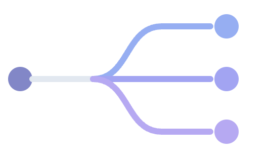 One course branching into three routes